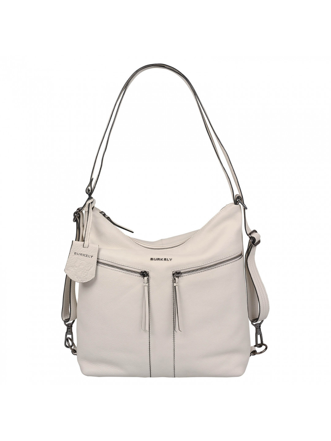 Dámská kožená batůžko kabelka Burkely Markets – krémová